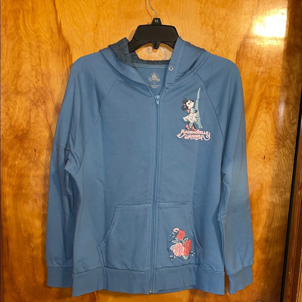DisneyParks Mademoiselle Minnie Mouse Zip Up Hoodie WDW Epcot France Size L - Picture 9 of 10